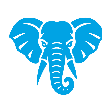 Tattoo Flash Elephant Logo #00a3e4