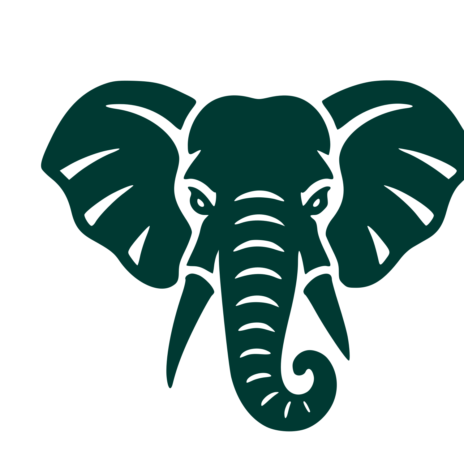 Tattoo Flash Elephant Logo #003932