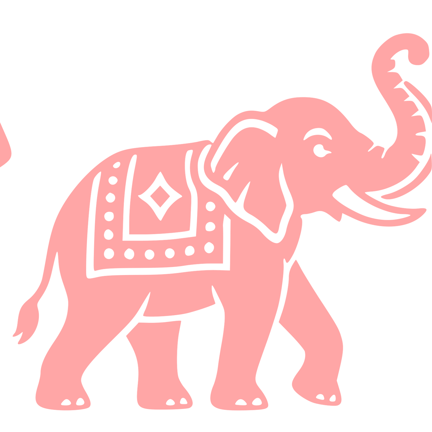 Tattoo Flash Elephant Logo #ffa6a6