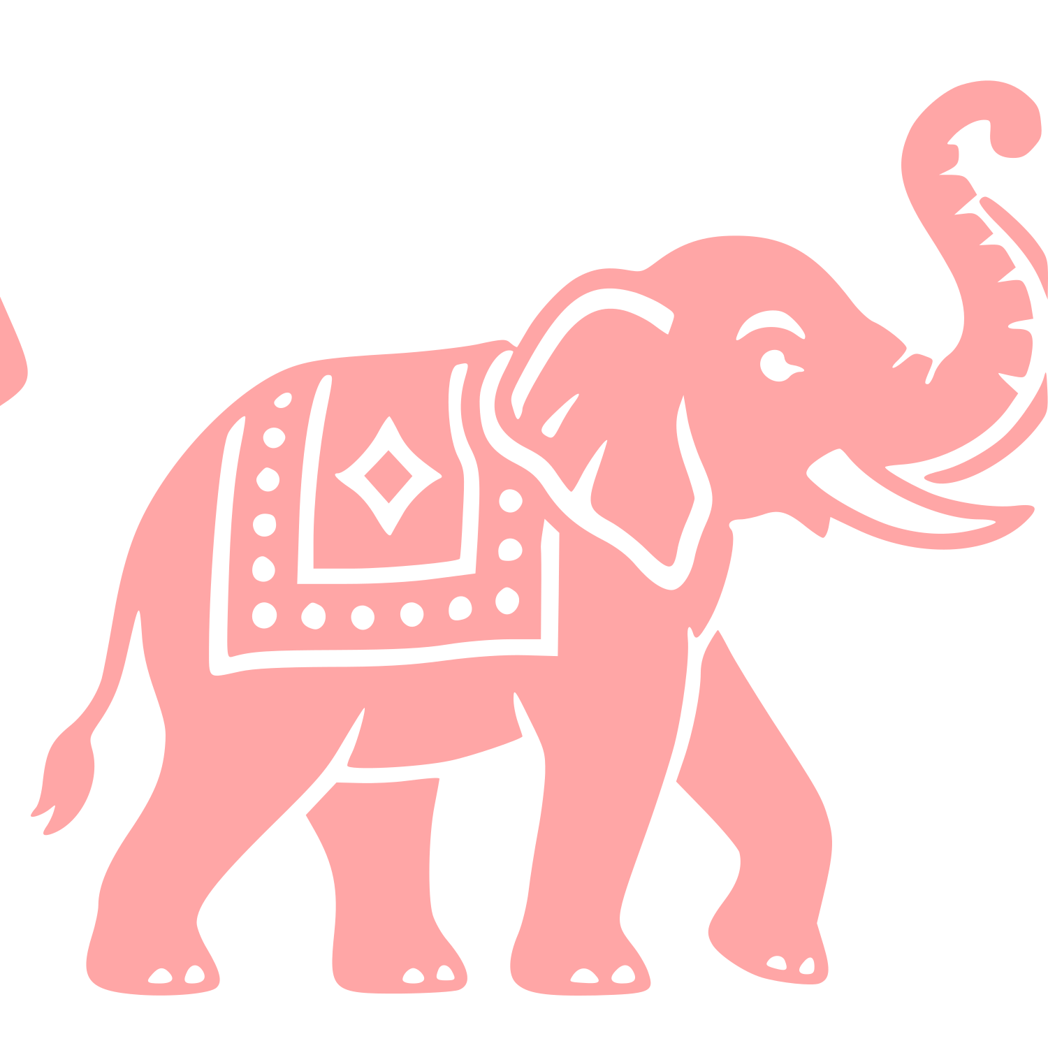 Tattoo Flash Elephant Logo #ffa6a6