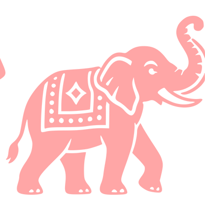 Tattoo Flash Elephant Logo #ffa6a6