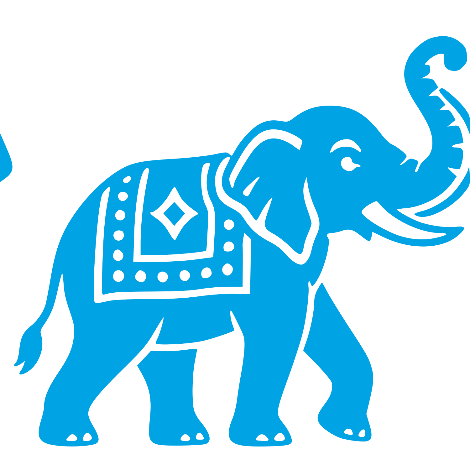 Tattoo Flash Elephant Logo #00a3e4
