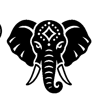 Tattoo Flash Elephant Logo