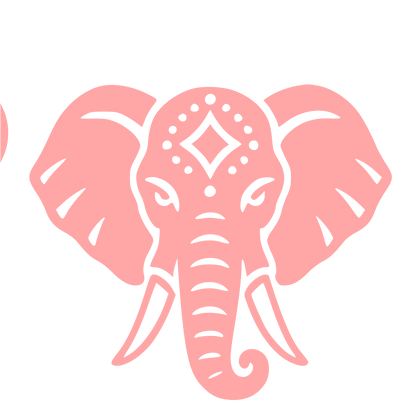 Tattoo Flash Elephant Logo #ffa6a6