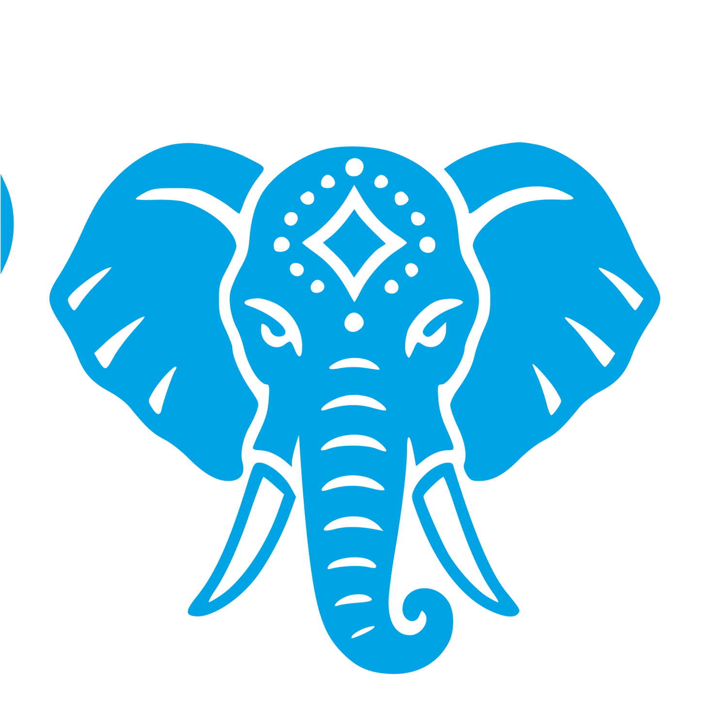 Tattoo Flash Elephant Logo #00a3e4