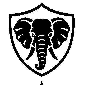 Elephant Shield Crest Logo