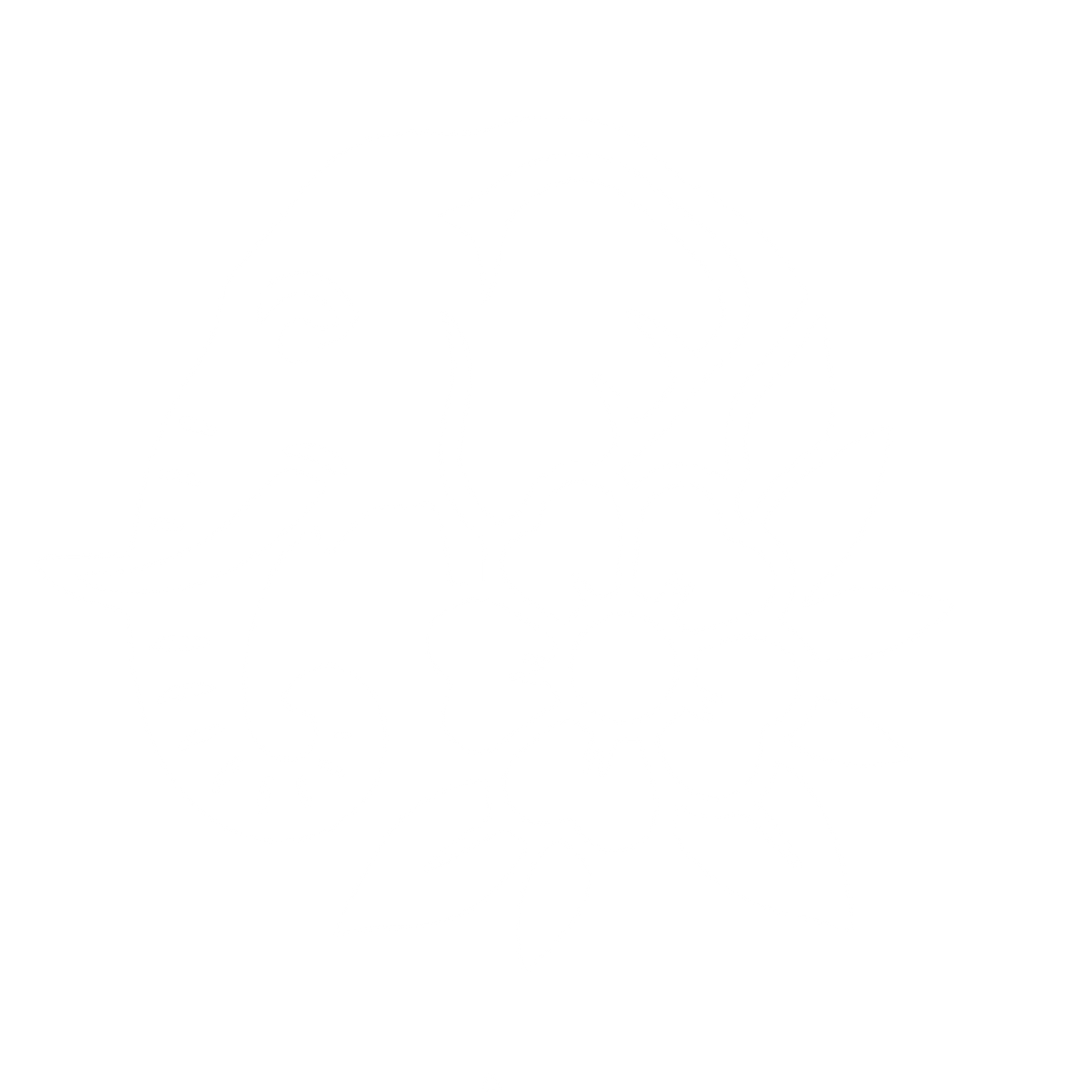 Elephant Floral Tattoo Flash Logo #ffffff