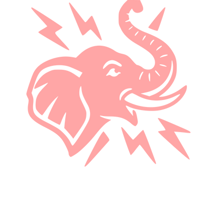 Tattoo Flash Elephant Logo #ffa6a6