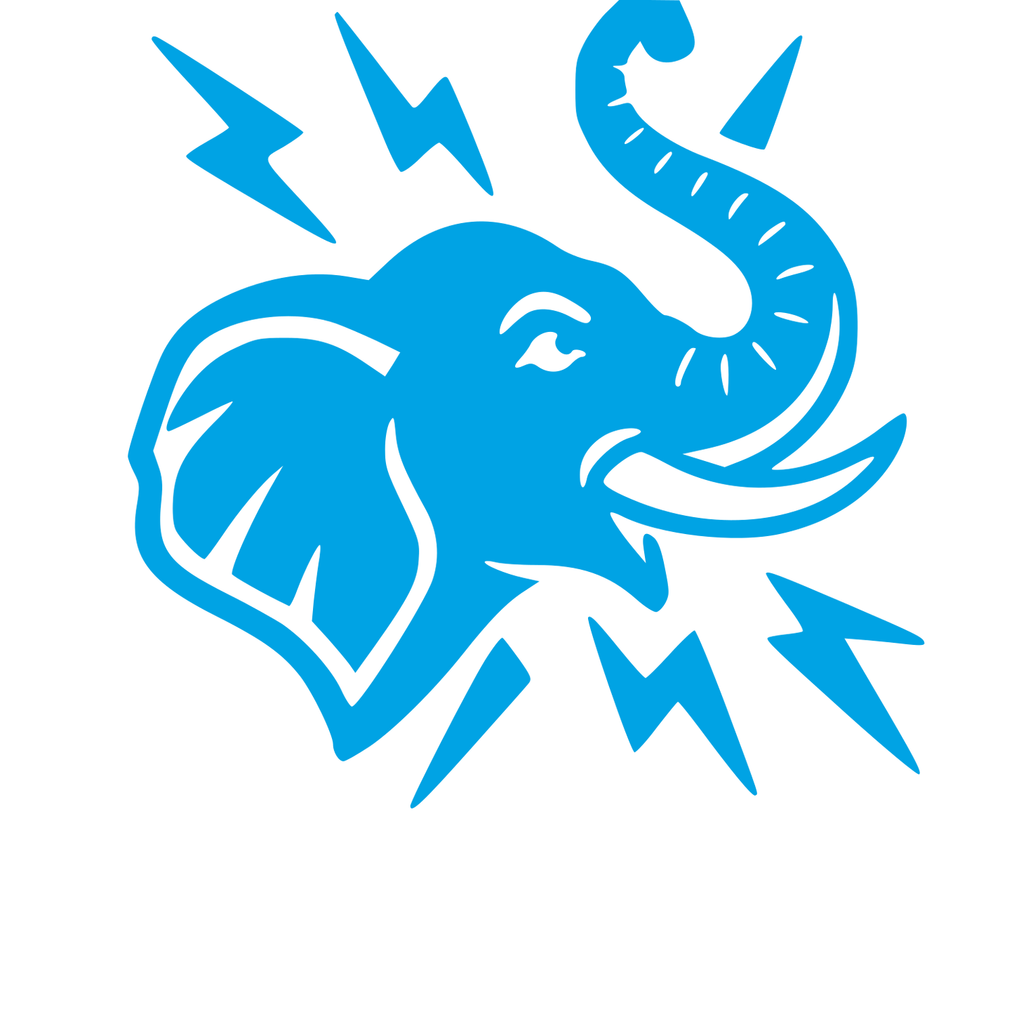 Tattoo Flash Elephant Logo #00a3e4