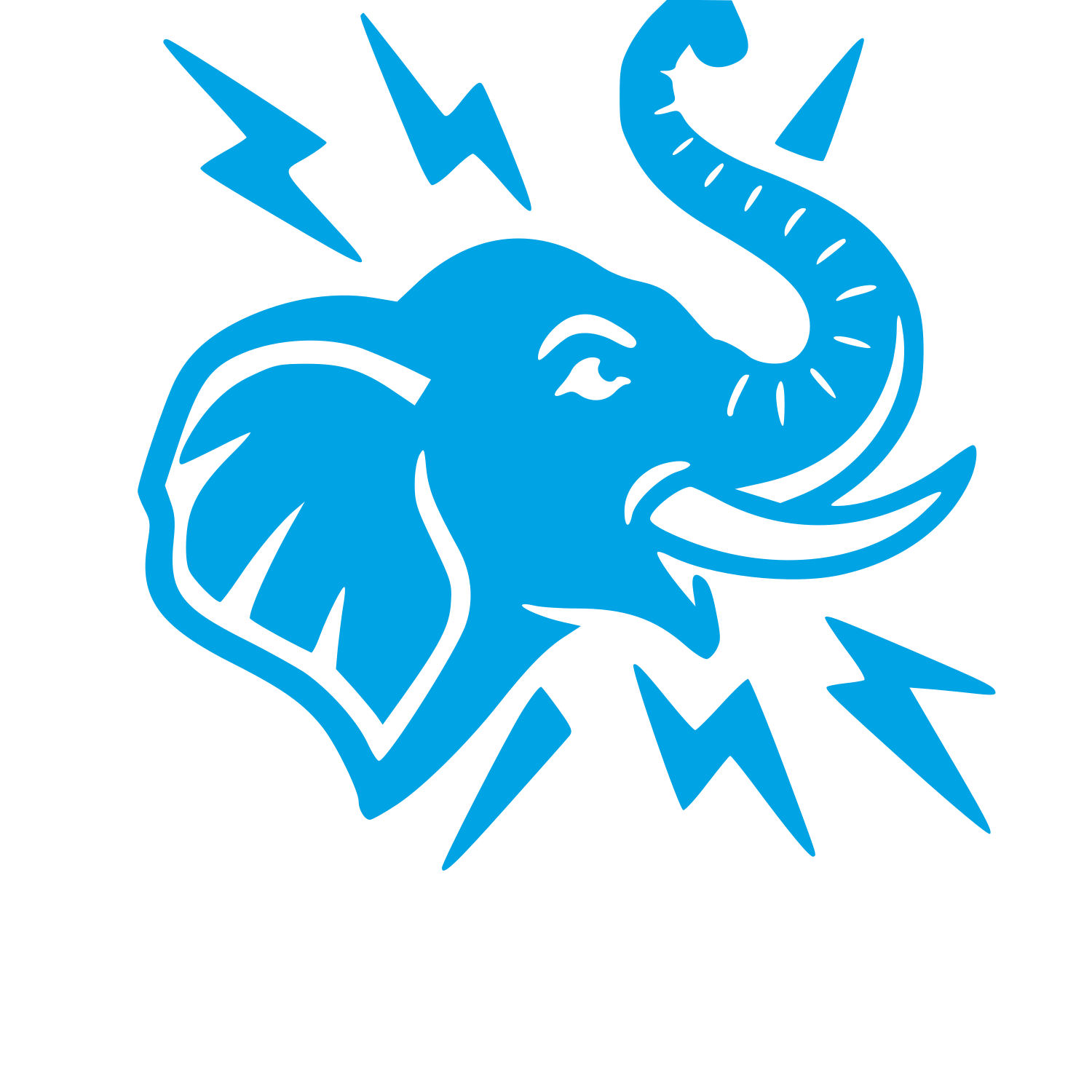 Tattoo Flash Elephant Logo #00a3e4
