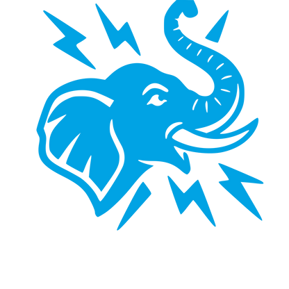 Tattoo Flash Elephant Logo #00a3e4