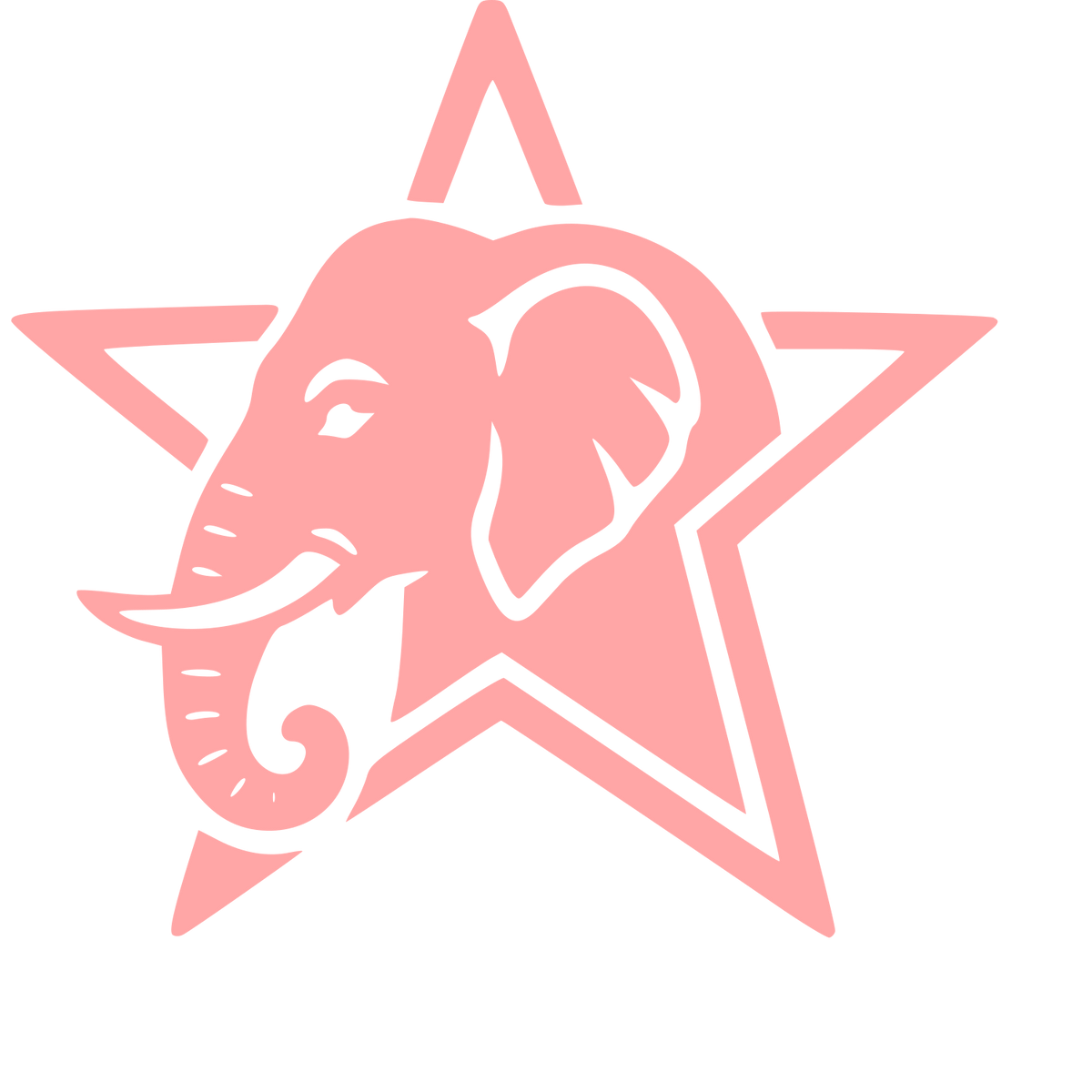 Elephant Star Tattoo Logo #ffa6a6