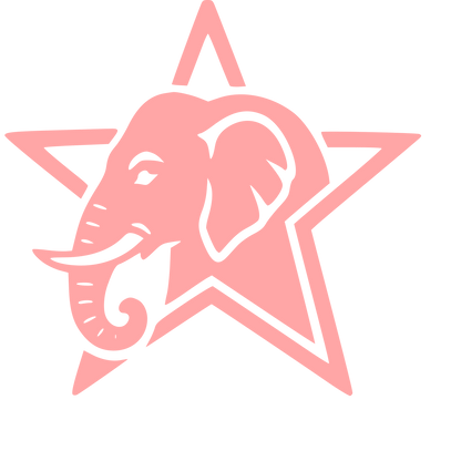 Elephant Star Tattoo Logo #ffa6a6