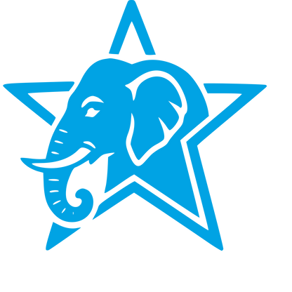 Elephant Star Tattoo Logo #00a3e4