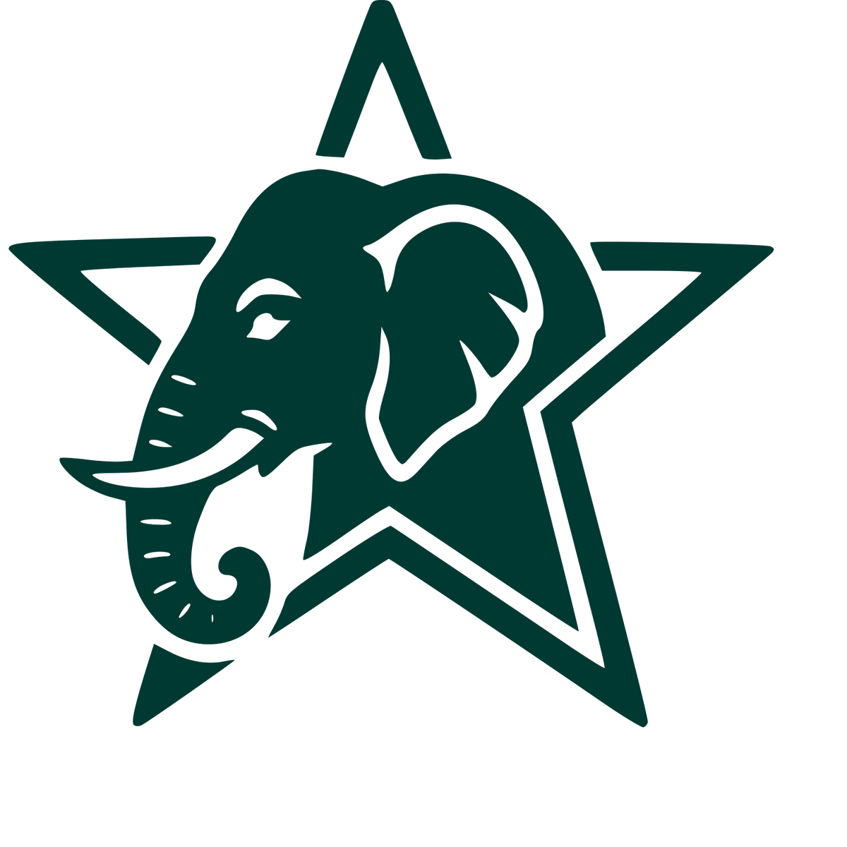 Elephant Star Tattoo Logo #003932