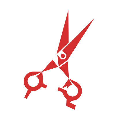 Scissors Cutting Illustration #D32F2F