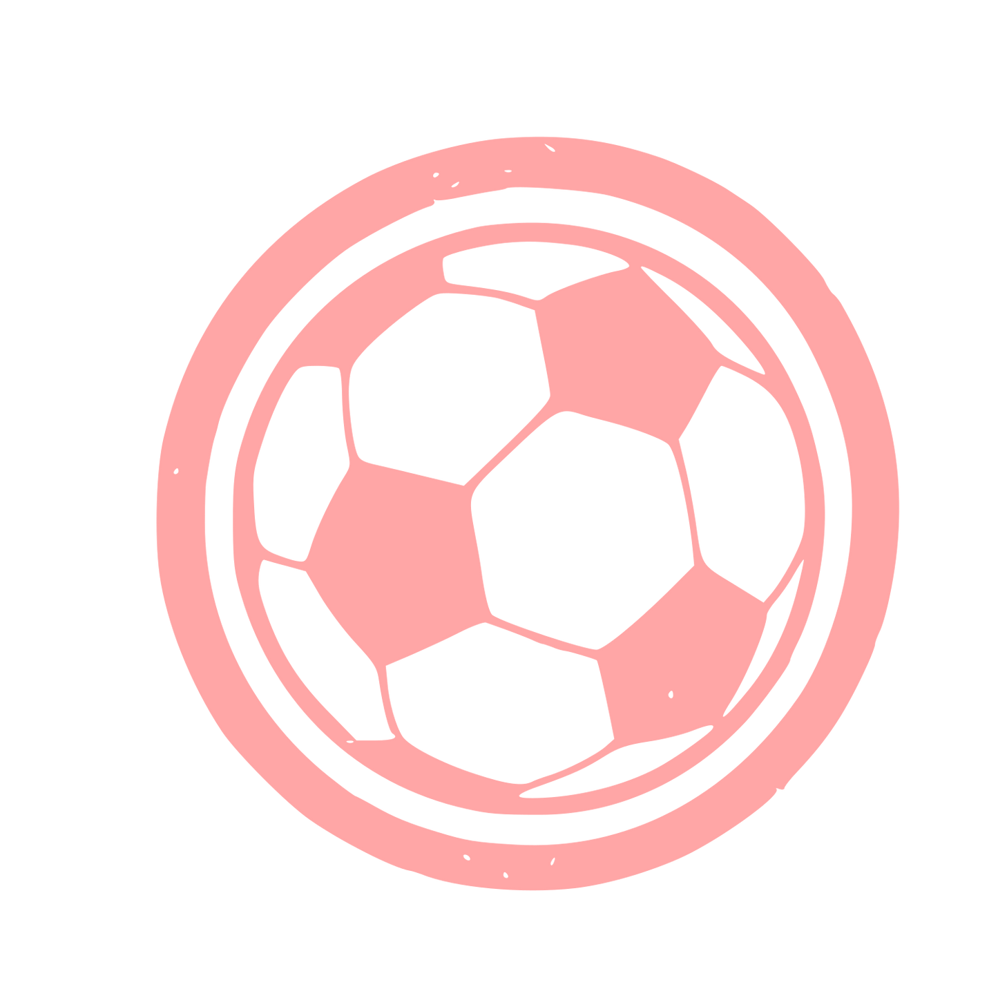 Soccer Ball Circle Logo #ffa6a6