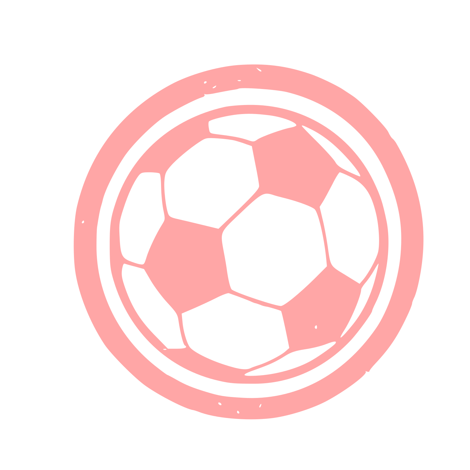 Soccer Ball Circle Logo #ffa6a6