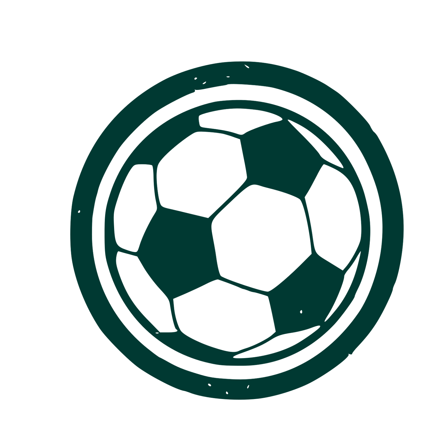 Soccer Ball Circle Logo #003932