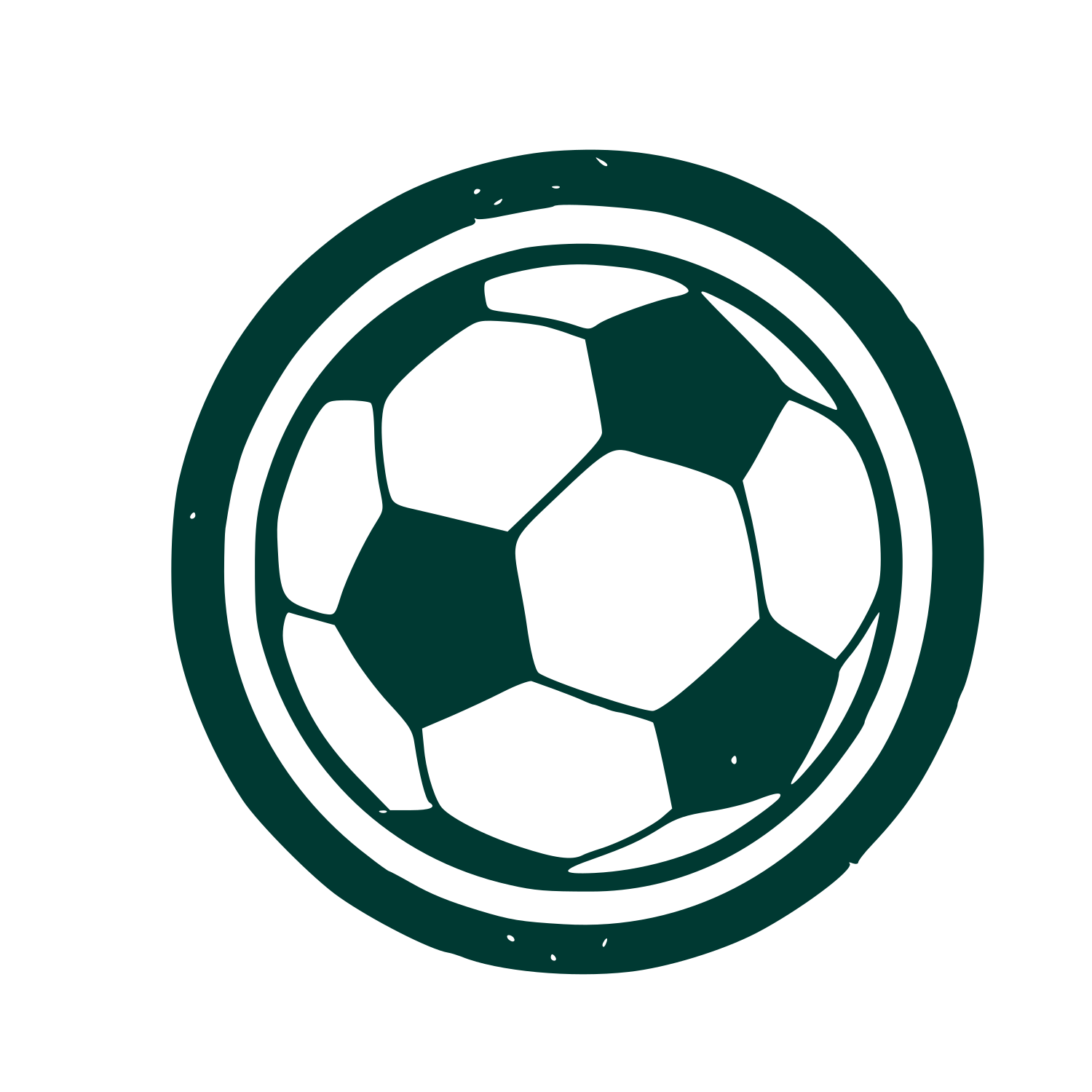 Soccer Ball Circle Logo #003932