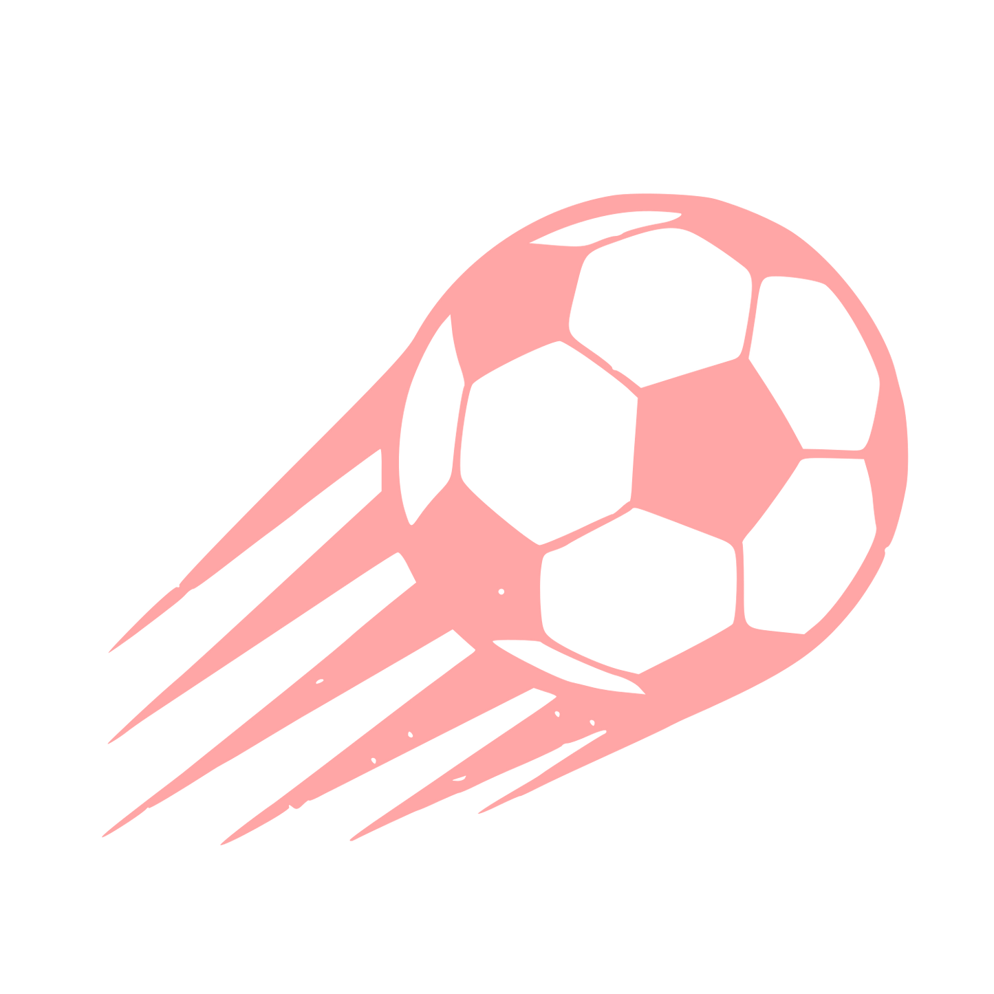 Flying Soccer Ball Logo #ffa6a6
