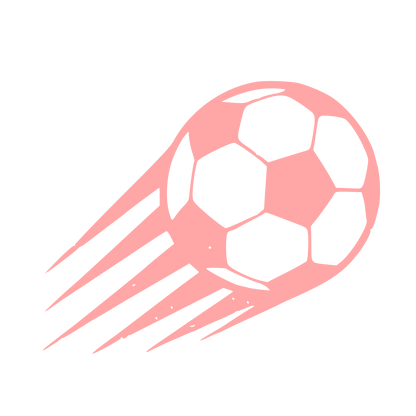 Flying Soccer Ball Logo #ffa6a6
