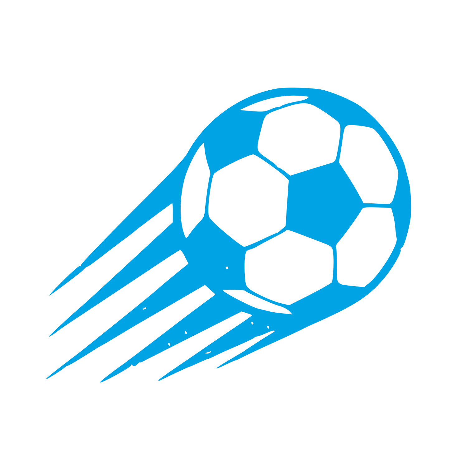 Flying Soccer Ball Logo #00a3e4