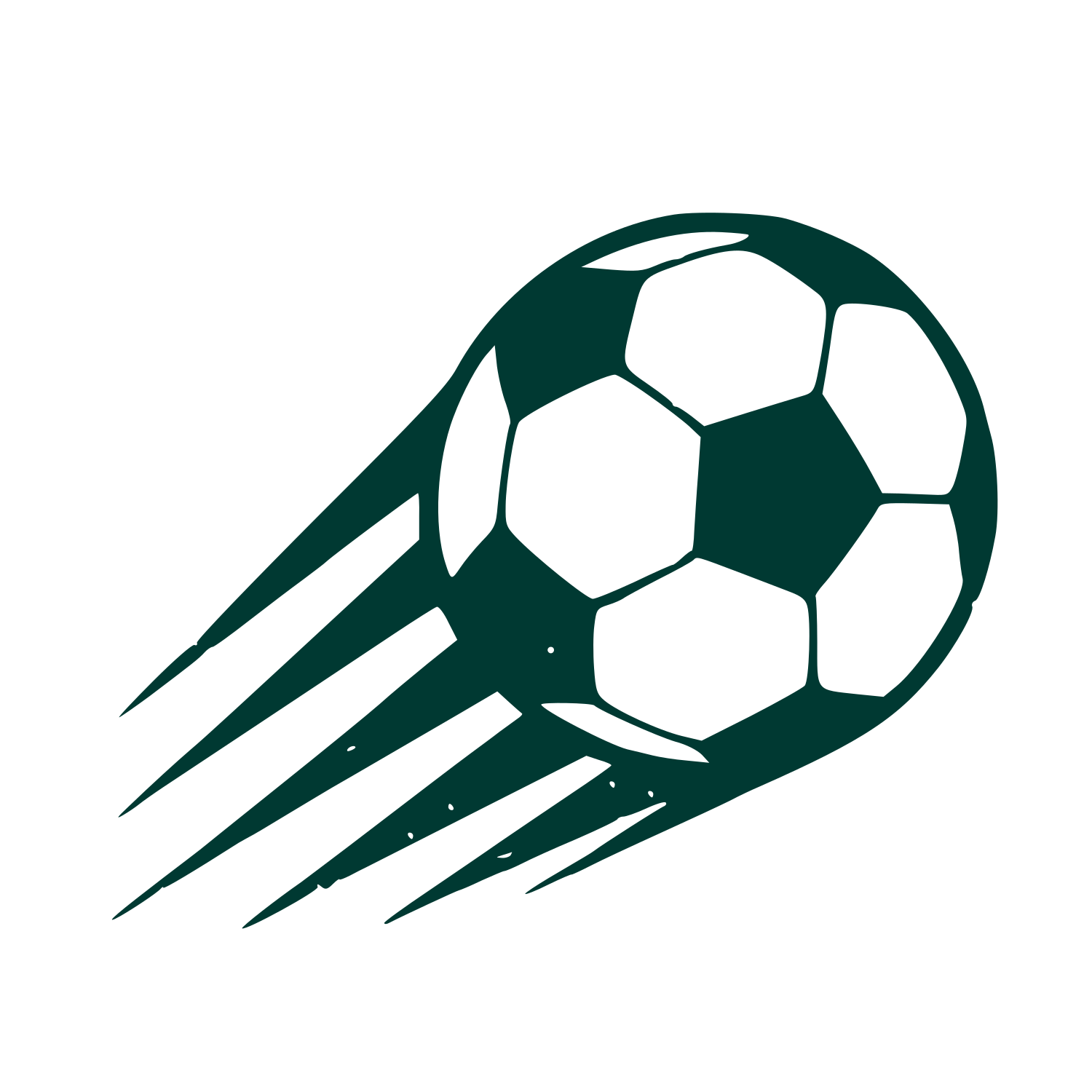 Flying Soccer Ball Logo #003932