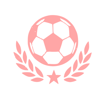 Soccer Ball Laurel Wreath Logo #ffa6a6