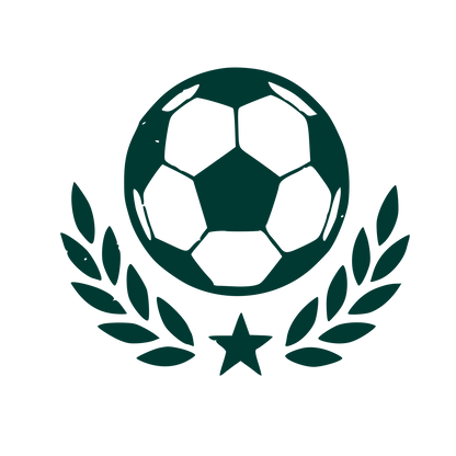 Soccer Ball Laurel Wreath Logo #003932