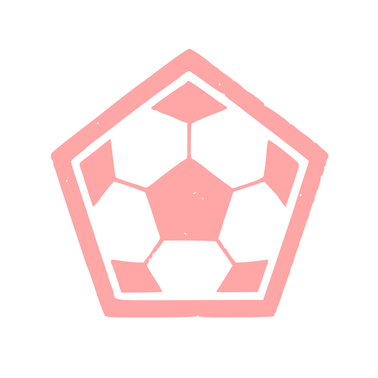 Soccer Ball Pentagon Logo #ffa6a6