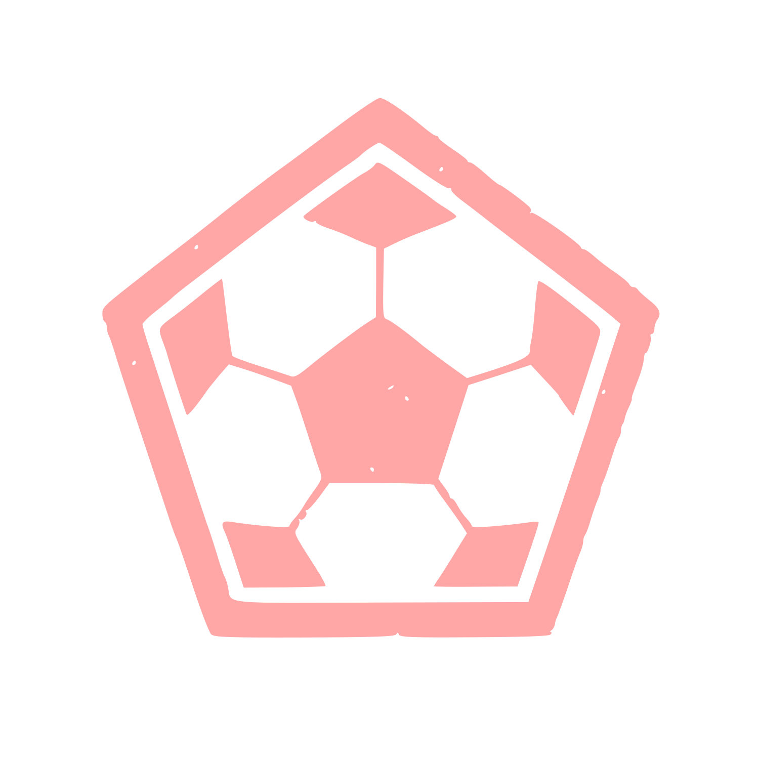 Soccer Ball Pentagon Logo #ffa6a6
