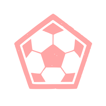 Soccer Ball Pentagon Logo #ffa6a6