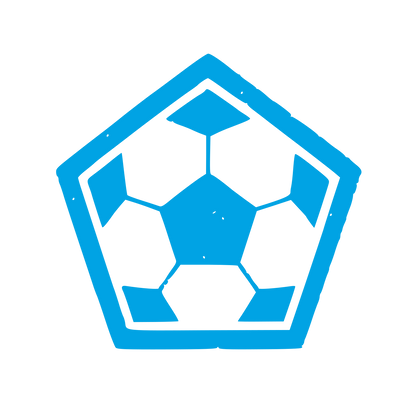 Soccer Ball Pentagon Logo #00a3e4