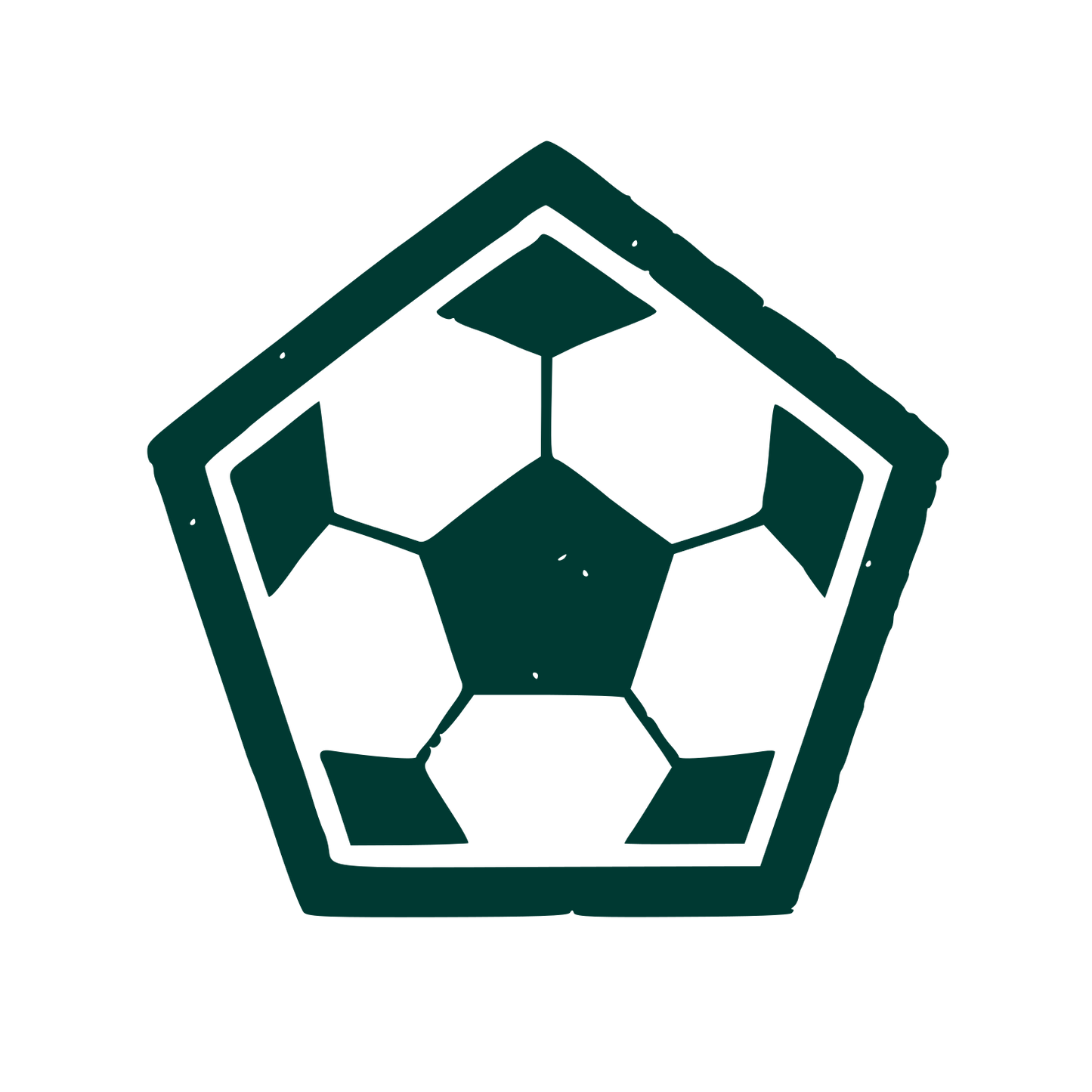 Soccer Ball Pentagon Logo #003932