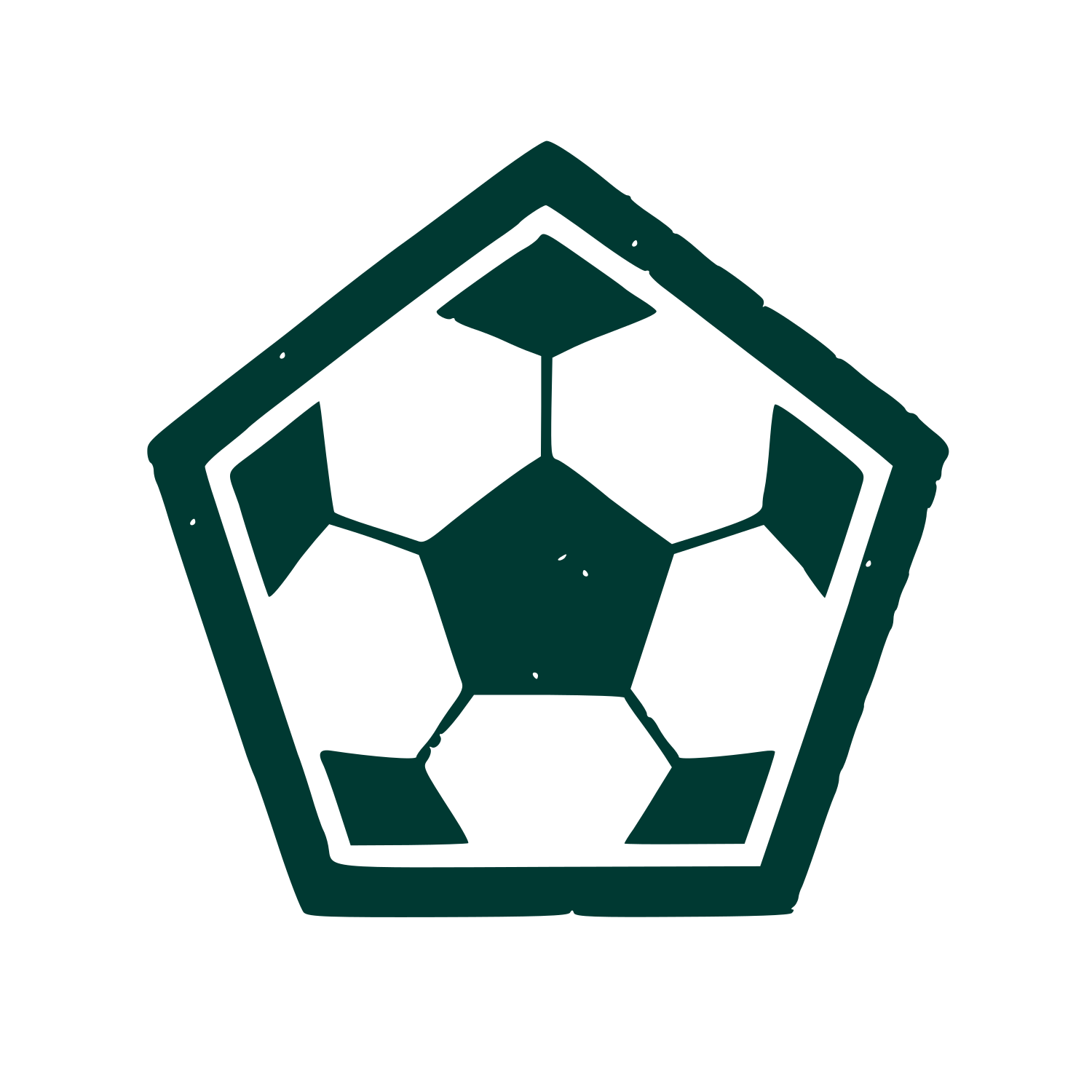 Soccer Ball Pentagon Logo #003932