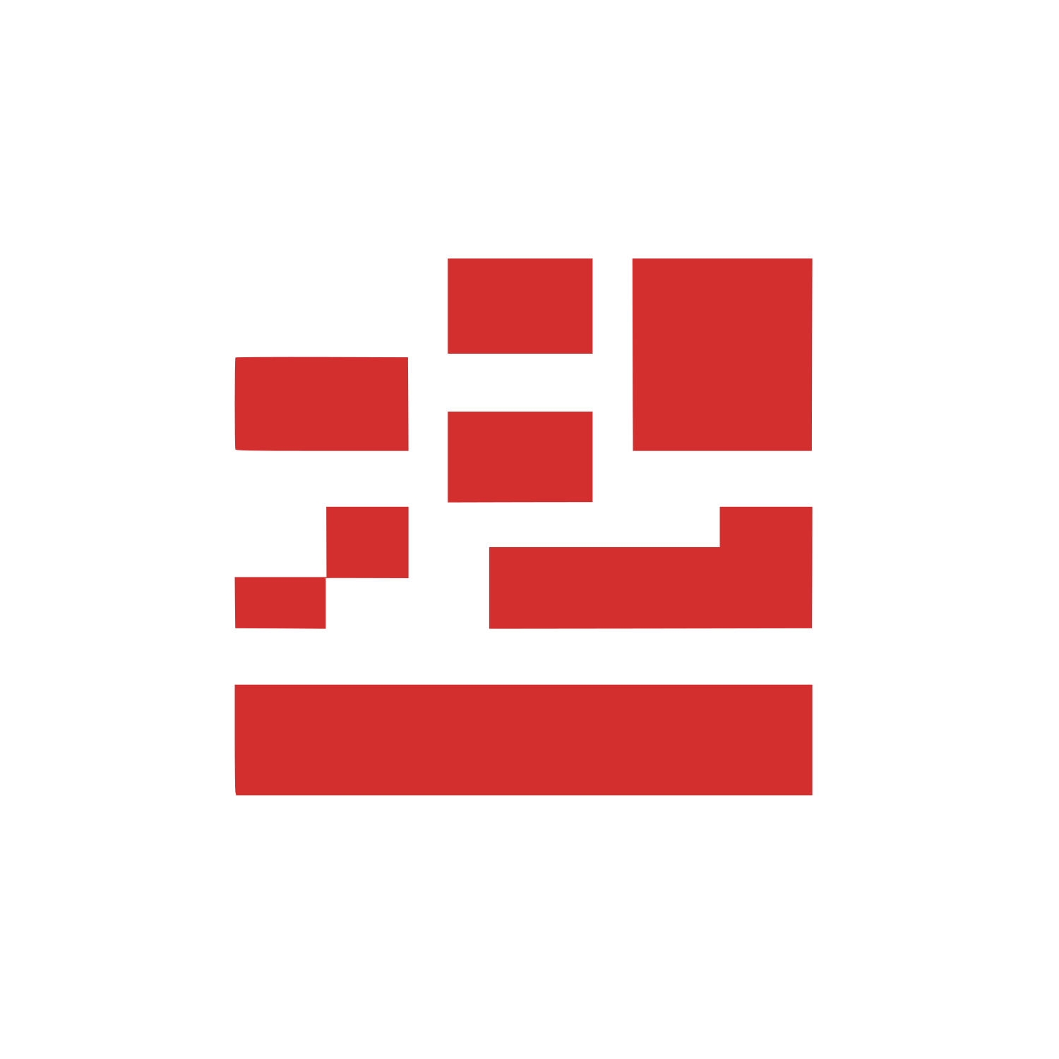 Stacked Rectangles Logo #D32F2F