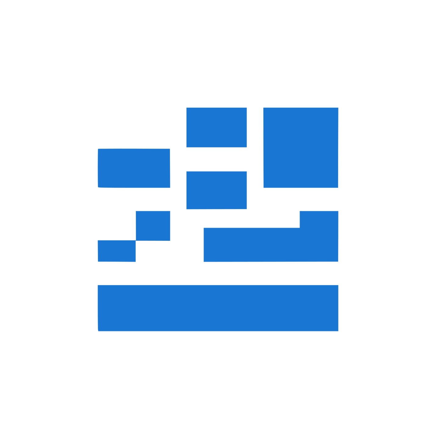 Stacked Rectangles Logo #1976D2
