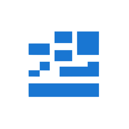 Stacked Rectangles Logo #1976D2