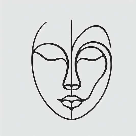 Line Human Face Design