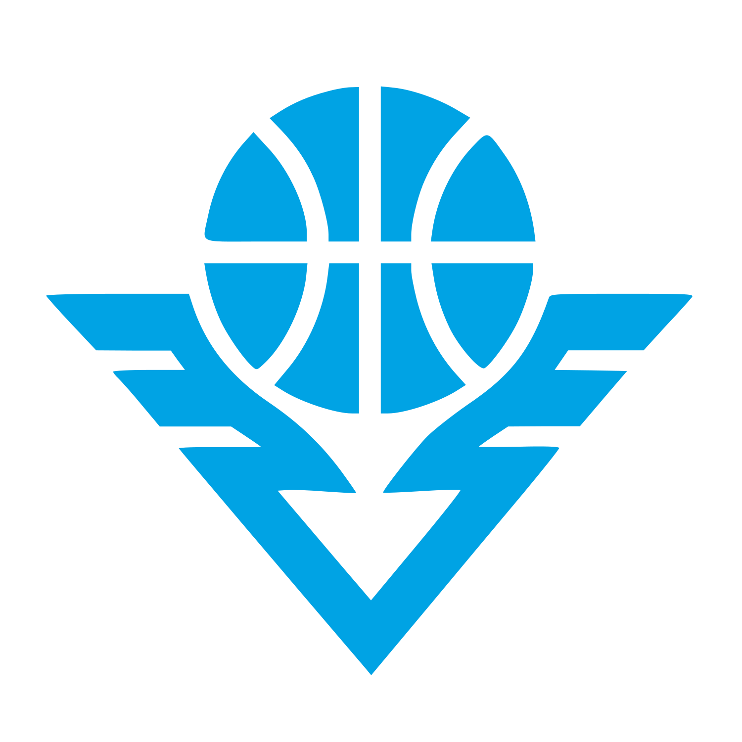 Basketball Wings Emblem Logo #00a3e4