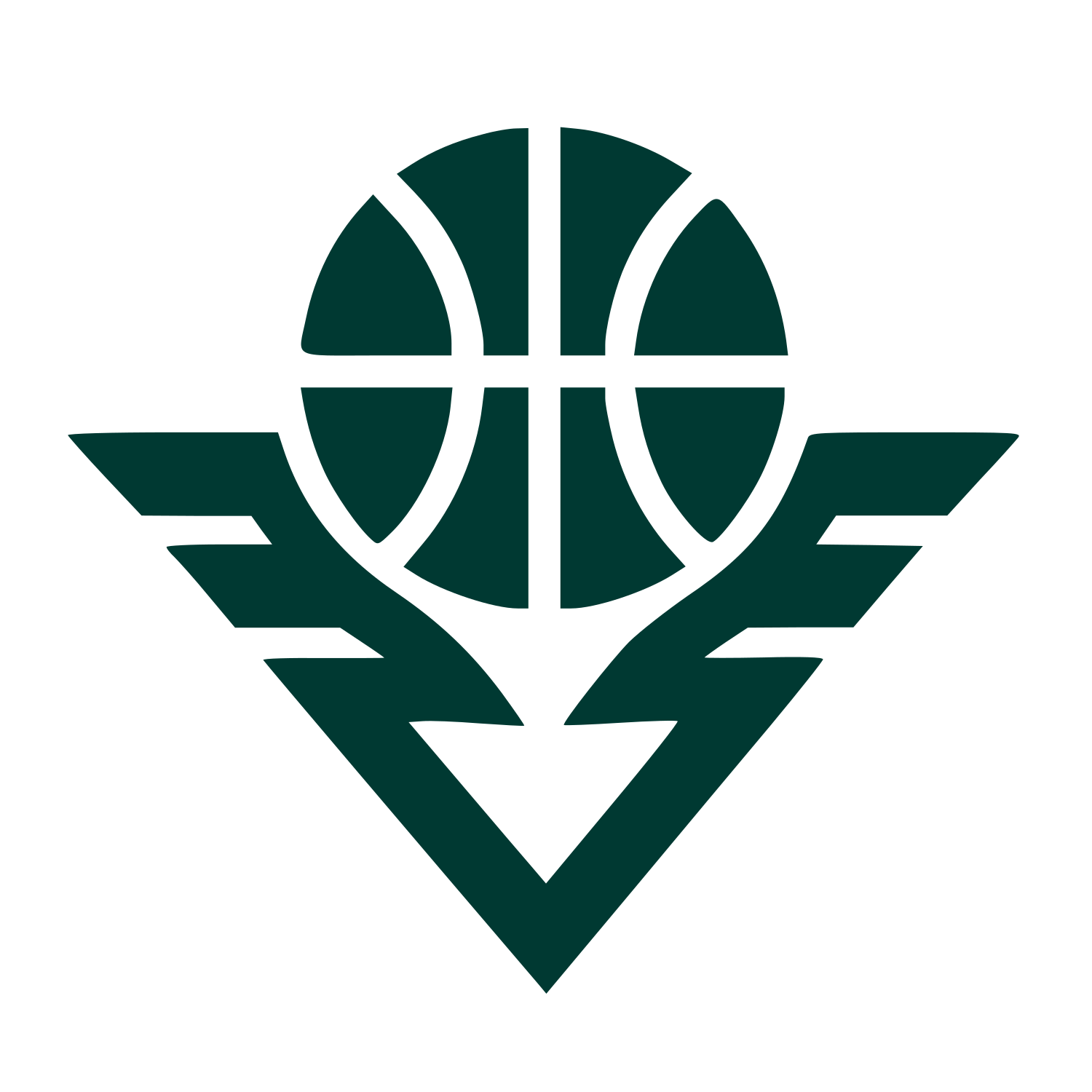 Basketball Wings Emblem Logo #003932
