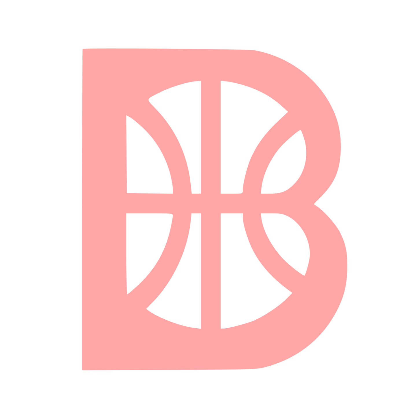 Letter B Basketball Logo #ffa6a6