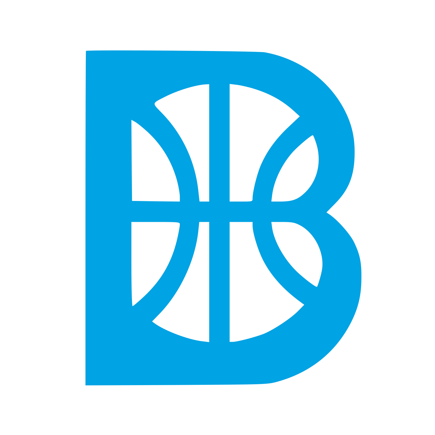 Letter B Basketball Logo #00a3e4