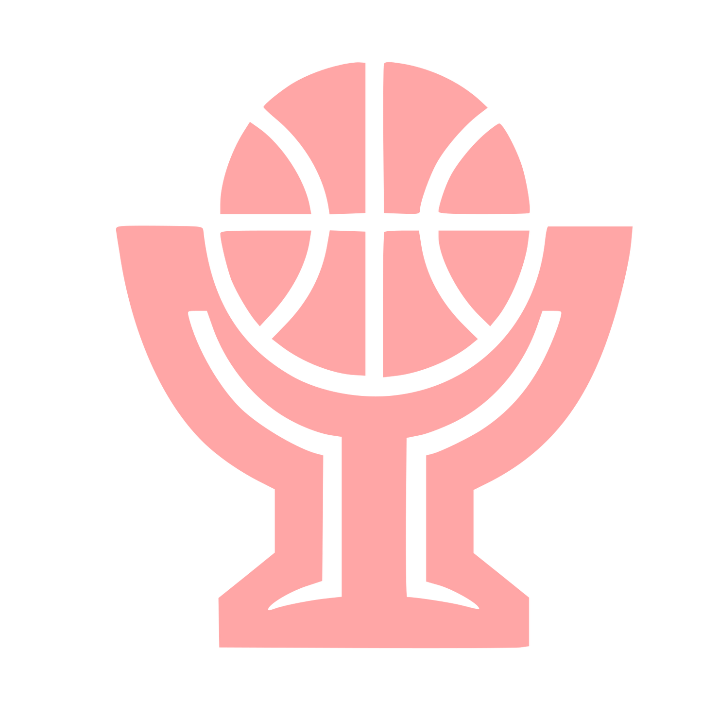 Basketball Trophy Cup Logo #ffa6a6