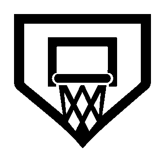 Basketball Hoop Shield Logo