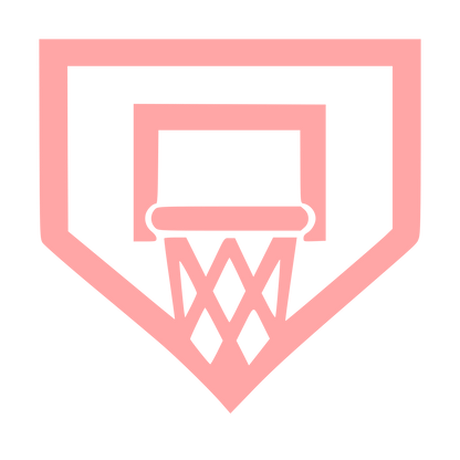 Basketball Hoop Shield Logo #ffa6a6