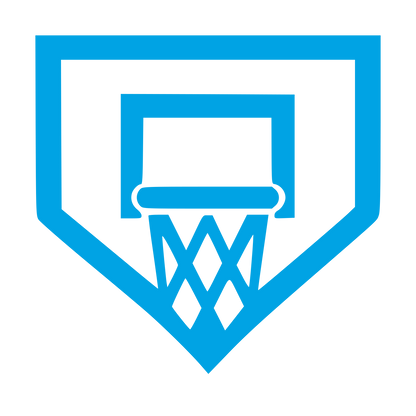 Basketball Hoop Shield Logo #00a3e4