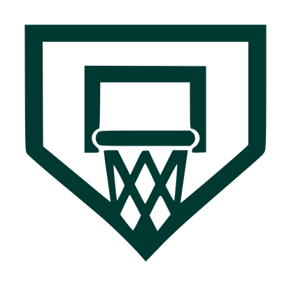Basketball Hoop Shield Logo #003932