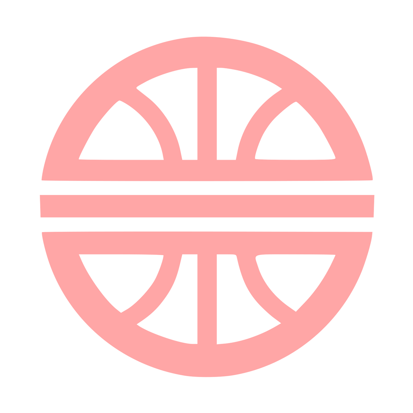 Bold Basketball Circle Logo #ffa6a6